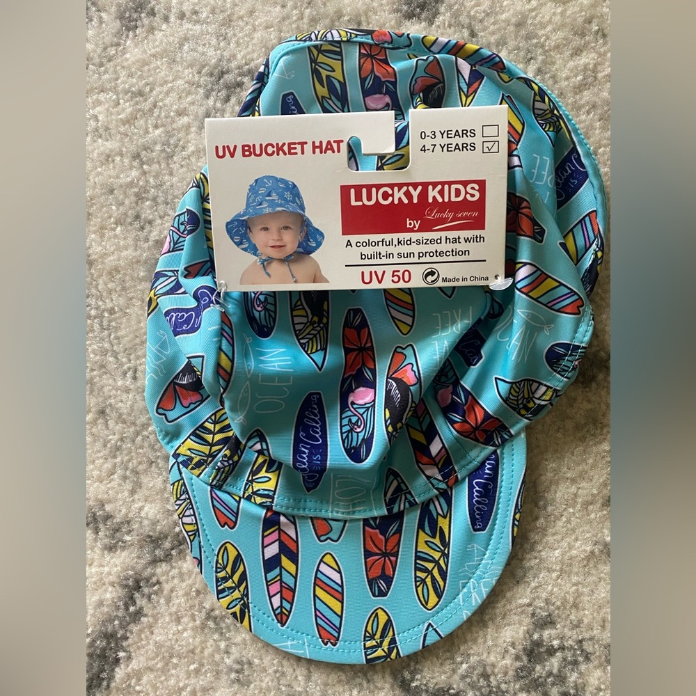 NWT Lucky Kids by Lucky Seven UV Hat Size 4-7 years